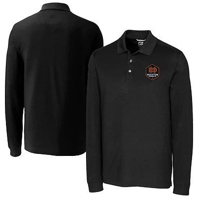 Cutter  Buck Houston Dynamo FC Advantage Eco Tri-Blend Pique Long Sleeve Polo
