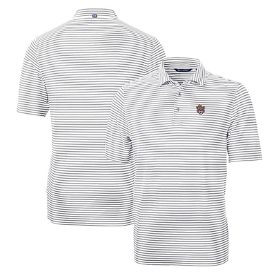 Cutter  Buck LSU Tigers Throwback Logo Virtue Eco Pique Stripe Recycled Polo