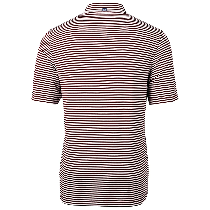 Cutter Buck Maroon Mississippi State Bulldogs Throwback Logo Virtue Eco Pique Stripe Recycled Polo
