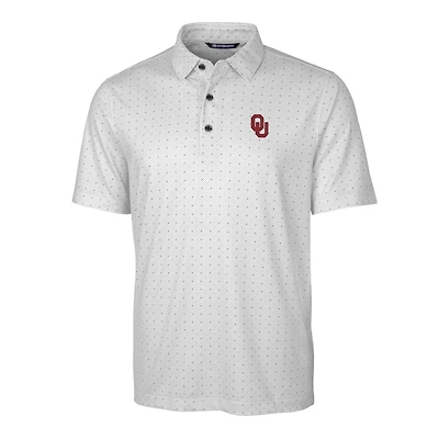 Cutter  Buck Oklahoma Sooners Pike Double Dot Print Stretch Polo
