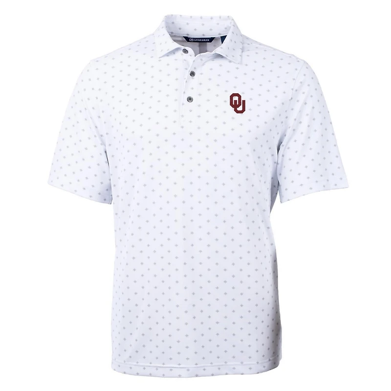 Cutter  Buck Oklahoma Sooners Virtue Eco Pique Tile Print Polo