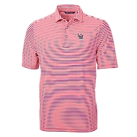 Cutter  Buck Ole Miss Rebels Throwback Logo Virtue Eco Pique Stripe Recycled Polo