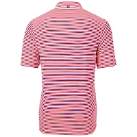 Cutter  Buck Ole Miss Rebels Throwback Logo Virtue Eco Pique Stripe Recycled Polo