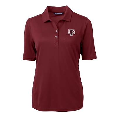 Cutter  Buck Texas AM Aggies Virtue Eco Pique Recycled Polo