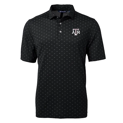Cutter  Buck Texas AM Aggies Virtue Eco Pique Tile Print Polo