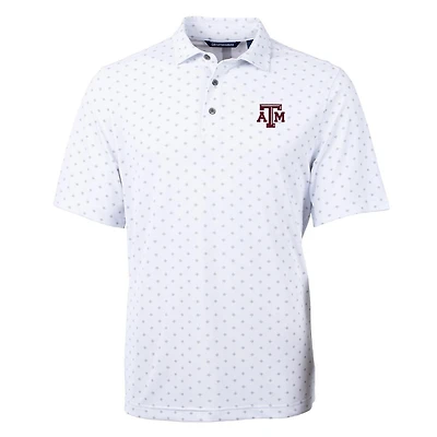 Cutter Buck Texas AM Aggies Virtue Eco Pique Tile Print Polo