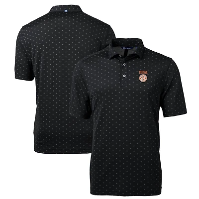 Cutter Buck Texas Longhorns SEC Big Tall Virtue Eco Pique Tile Print Recycled Polo