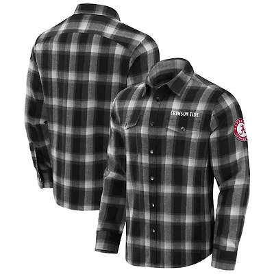 Darius Rucker Collection by Fanatics Alabama Crimson Tide Flannel Plaid Full-Snap Shirt