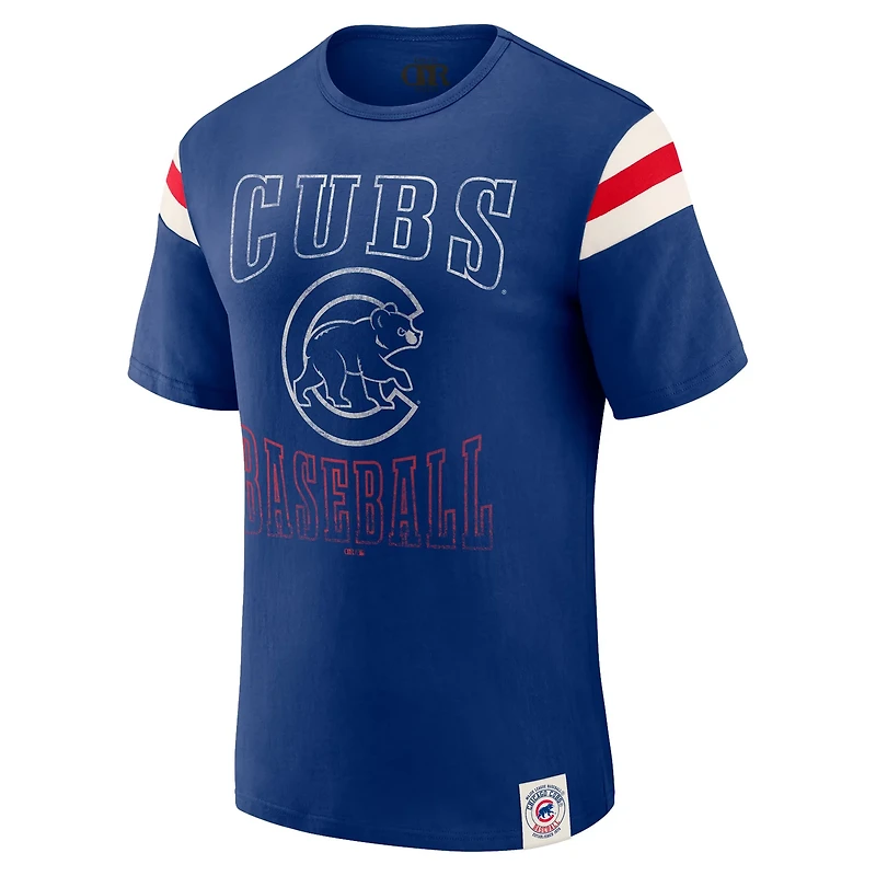 Darius Rucker Collection by Fanatics Chicago Cubs Distressed Sleeve Stripe T-Shirt