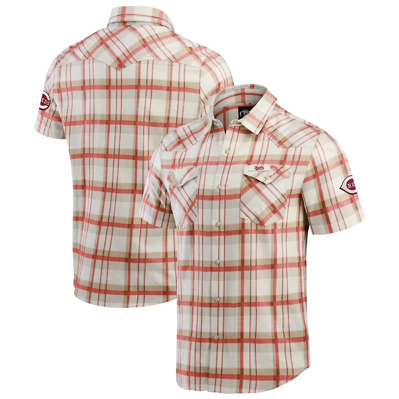 Darius Rucker Collection by Fanatics Cincinnati s Plaid Full-Snap Shirt