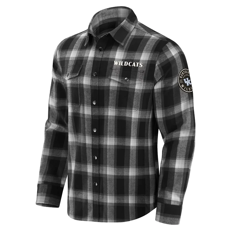 Darius Rucker Collection by Fanatics Kentucky Wildcats Flannel Plaid Full-Snap Shirt