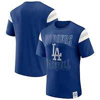 Darius Rucker Collection by Fanatics Los Angeles Dodgers Distressed Sleeve Stripe T-Shirt