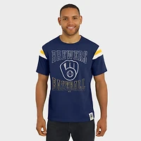 Darius Rucker Collection by Fanatics Milwaukee Brewers Distressed Sleeve Stripe T-Shirt