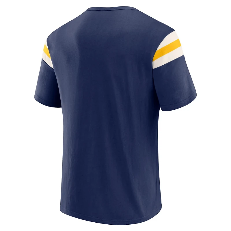 Darius Rucker Collection by Fanatics Milwaukee Brewers Distressed Sleeve Stripe T-Shirt
