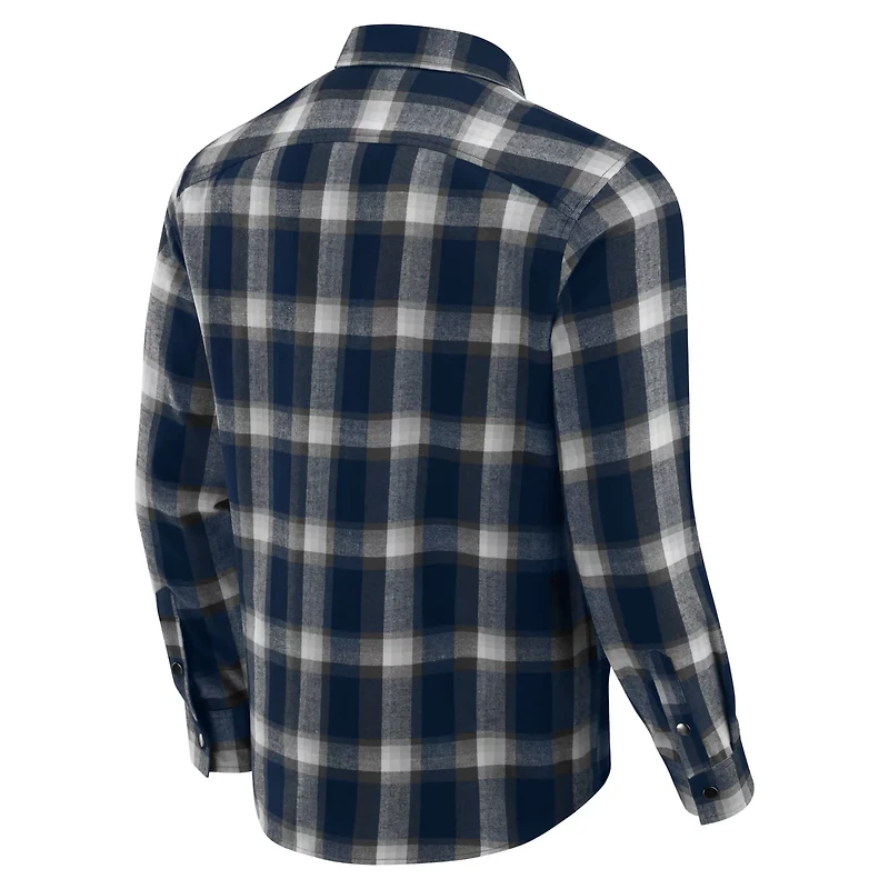 Darius Rucker Collection by Fanatics Penn State Nittany Lions Flannel Plaid Full-Snap Shirt