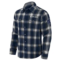 Darius Rucker Collection by Fanatics Penn State Nittany Lions Flannel Plaid Full-Snap Shirt