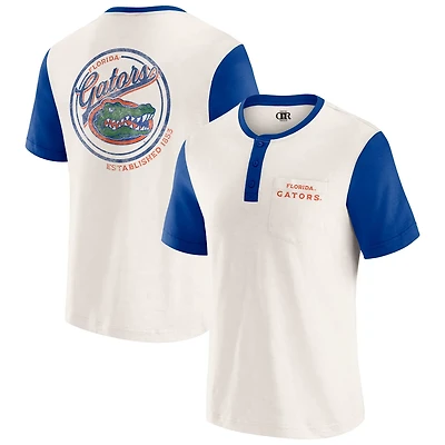 Darius Rucker Collection by Fanatics Royal Florida Gators Henley Color Block Slub T-Shirt