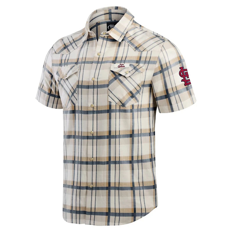 Darius Rucker Collection by Fanatics St Louis Cardinals Plaid Full-Snap Shirt