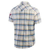 Darius Rucker Collection by Fanatics Texas Rangers Plaid Full-Snap Shirt