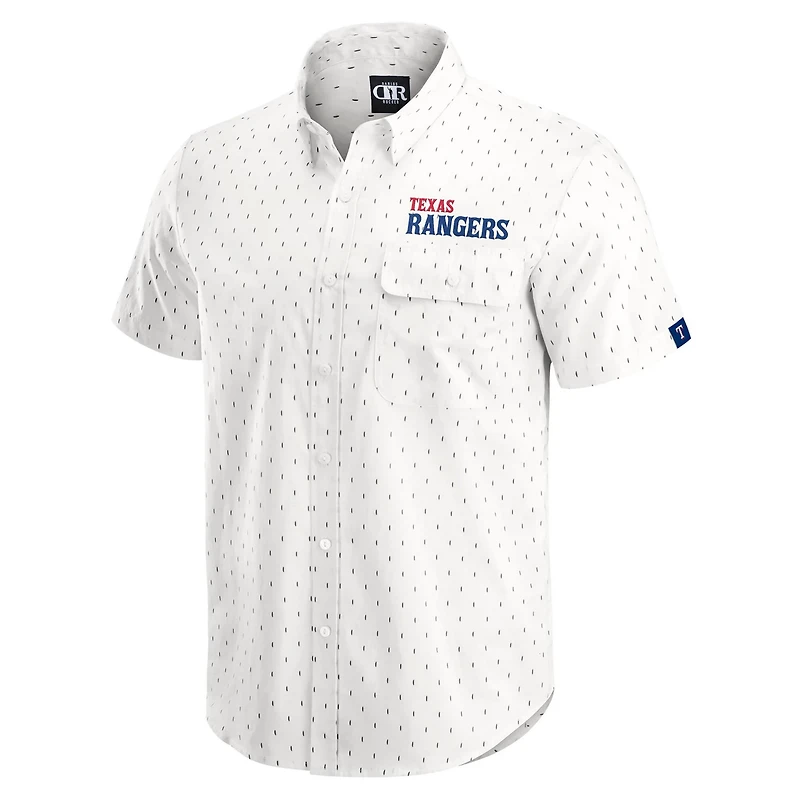 Darius Rucker Collection by Fanatics Texas Rangers Printed Button-Down Top