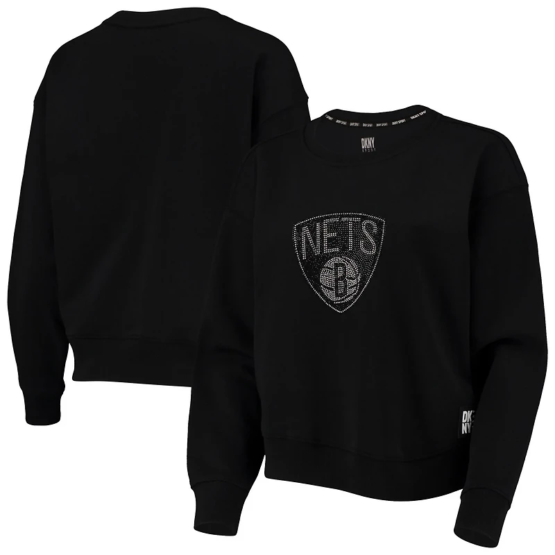 DKNY Sport Brooklyn Nets Carrie Rhinestone Pullover Sweatshirt