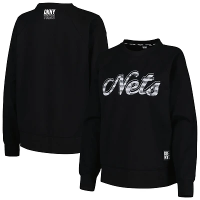 DKNY Sport Brooklyn Nets Regina Raglan Pullover Sweatshirt