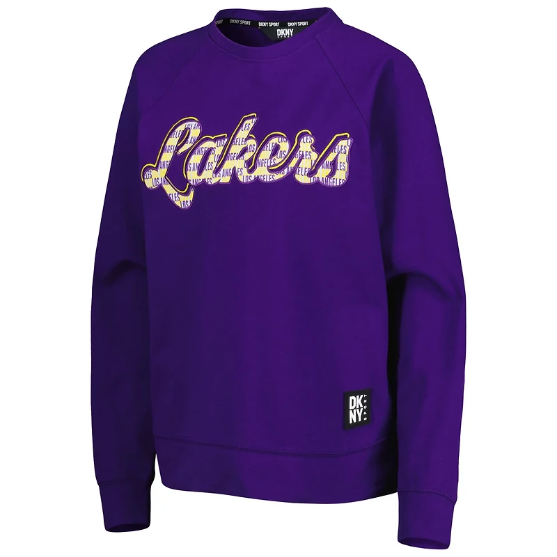 DKNY Sport Los Angeles Lakers Regina Raglan Pullover Sweatshirt