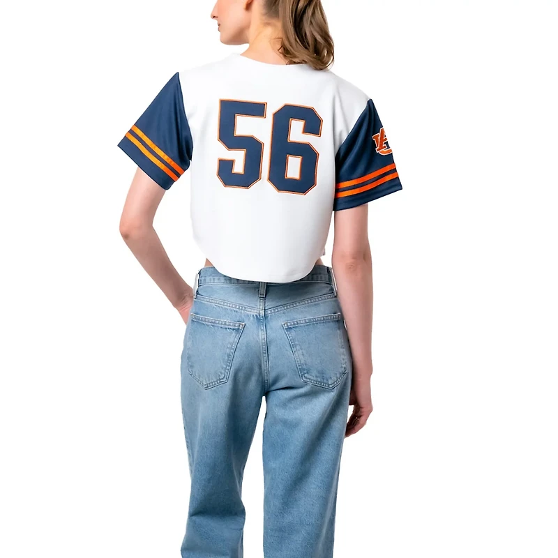 Established  Co Auburn Tigers Baseball Jersey Cropped T-Shirt