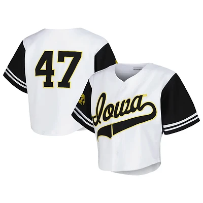 Established  Co Iowa Hawkeyes Baseball Jersey Cropped T-Shirt