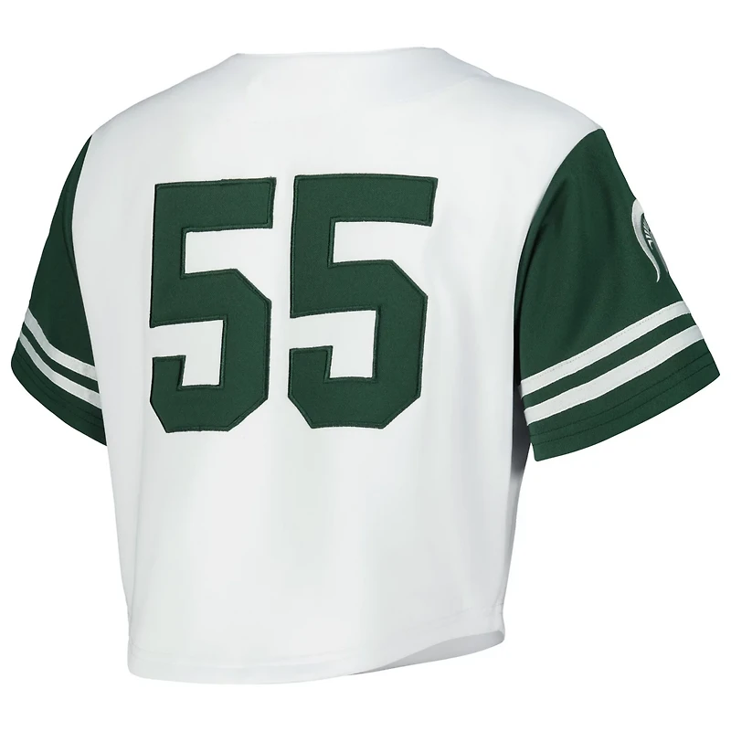 Established  Co Michigan State Spartans Baseball Jersey Cropped T-Shirt
