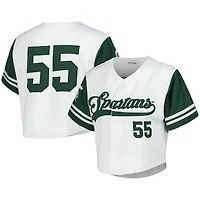 Established  Co Michigan State Spartans Baseball Jersey Cropped T-Shirt