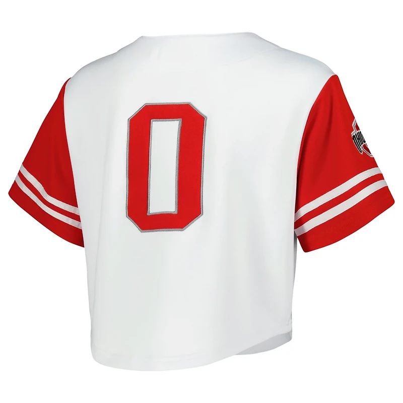 Established  Co Ohio State Buckeyes Baseball Jersey Cropped T-Shirt