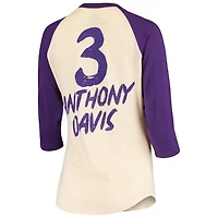 Fanatics Anthony Davis Los Angeles Lakers Raglan 3/4-Sleeve T-Shirt