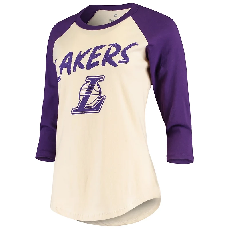 Fanatics Anthony Davis Los Angeles Lakers Raglan 3/4-Sleeve T-Shirt
