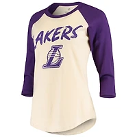 Fanatics Anthony Davis Los Angeles Lakers Raglan 3/4-Sleeve T-Shirt