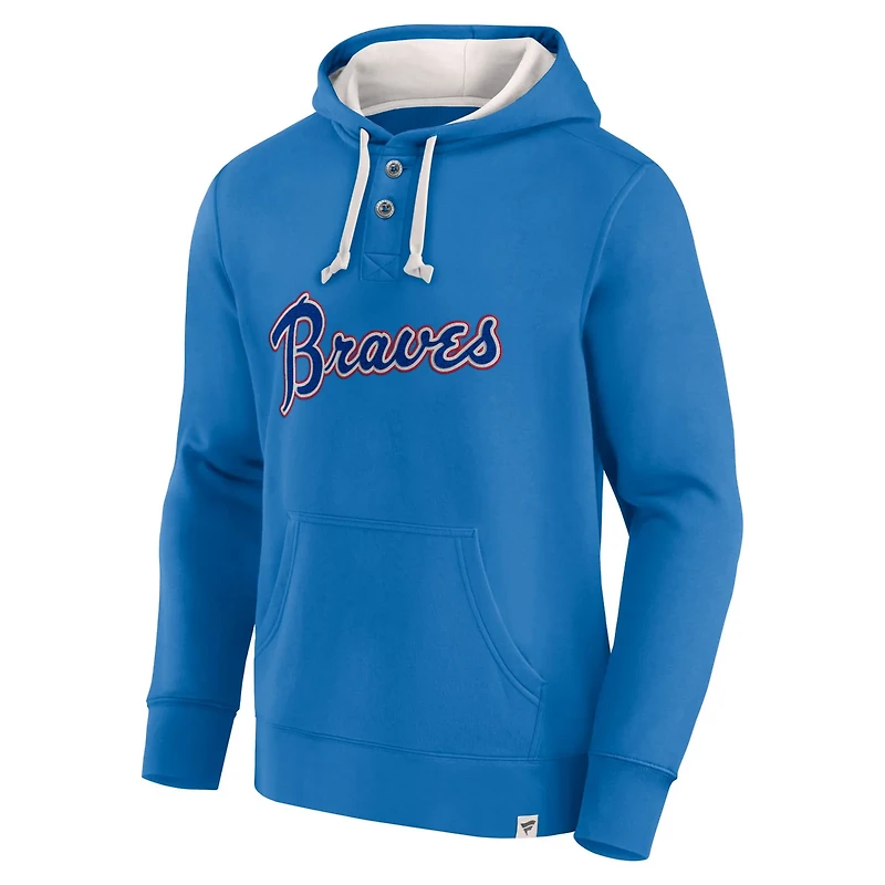 Fanatics Atlanta Braves Plan for Adversity Henley Fleece Pullover Hoodie