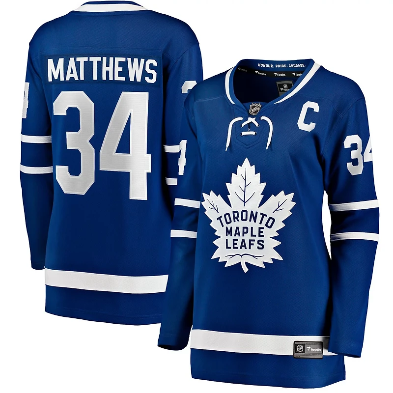 Fanatics Auston Matthews Toronto Maple Leafs Captain Patch Home Breakaway Player Jersey