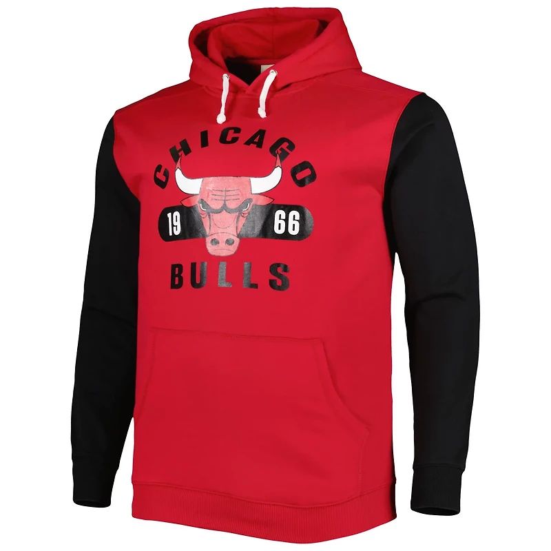 Fanatics /Black Chicago Bulls Big  Tall Bold Attack Pullover Hoodie