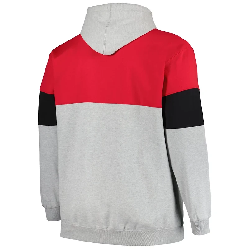 Fanatics /Black Chicago Bulls Big Tall Pullover Hoodie