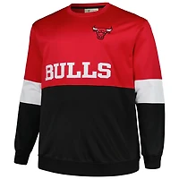 Fanatics /Black Chicago Bulls Big  Tall Split Pullover Sweatshirt