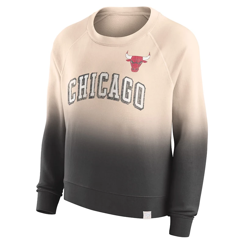 Fanatics /Black Chicago Bulls Lounge Arch Raglan Pullover Sweatshirt