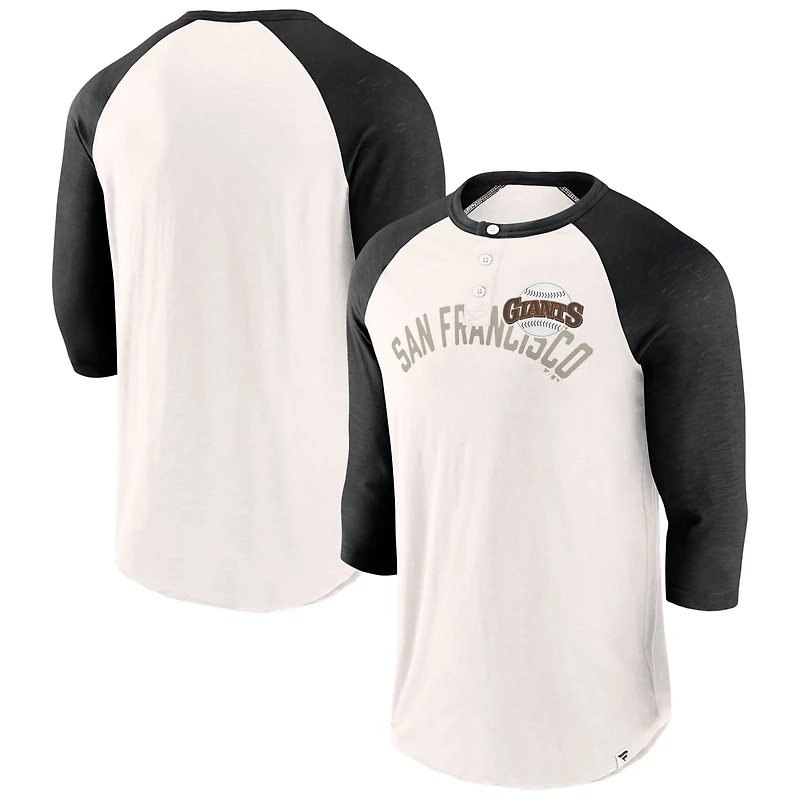 Fanatics Black San Francisco Giants Backdoor Slider Raglan 3 4-Sleeve T-Shirt