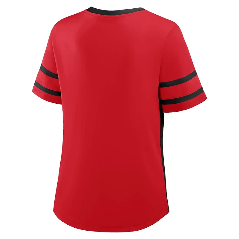 Fanatics Black Texas Tech Raiders Be Fearless Athena Lace-Up T-Shirt