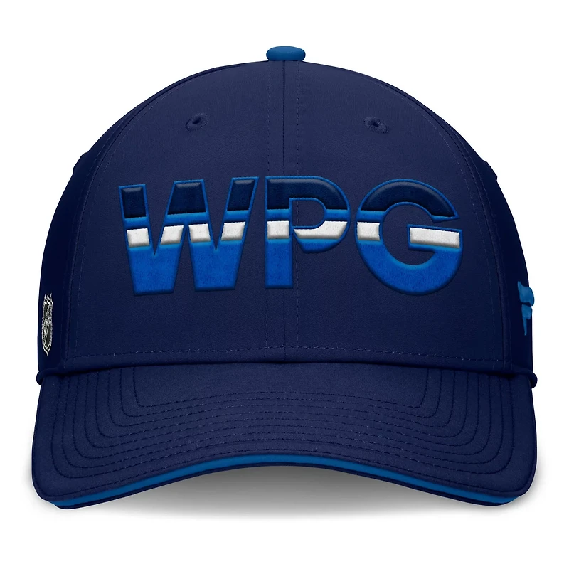 Fanatics Blue Winnipeg Jets Authentic Pro Rink Team Code Flex Hat