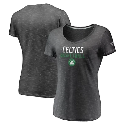 Fanatics Boston Celtics Double-Fade Space-Dye V-Neck T-Shirt
