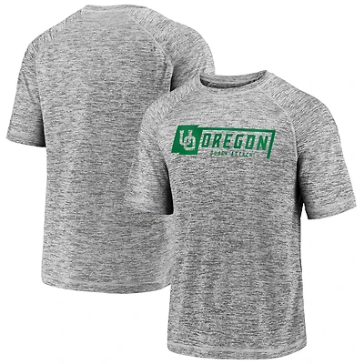 Fanatics Branded Oregon Ducks Disrupt Jocktag Striated Raglan T-Shirt