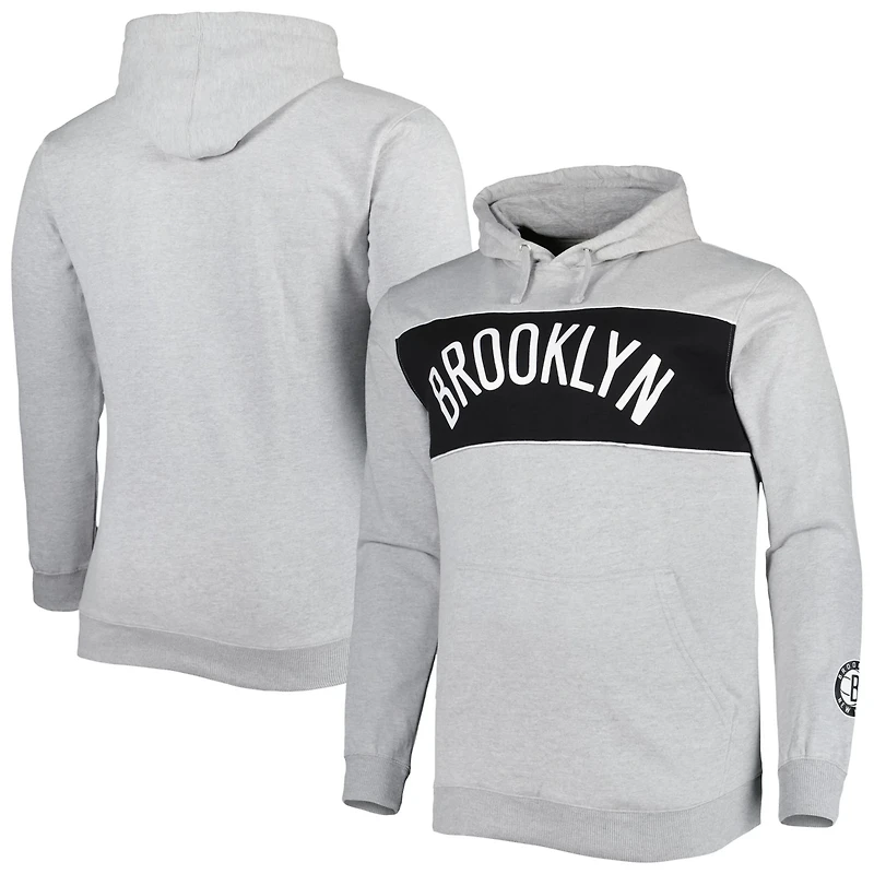 Fanatics Brooklyn Nets Big  Tall Wordmark Pullover Hoodie