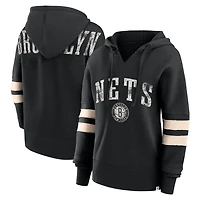 Fanatics Brooklyn Nets Bold Move Dolman V-Neck High Hip Hoodie