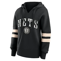 Fanatics Brooklyn Nets Bold Move Dolman V-Neck High Hip Hoodie