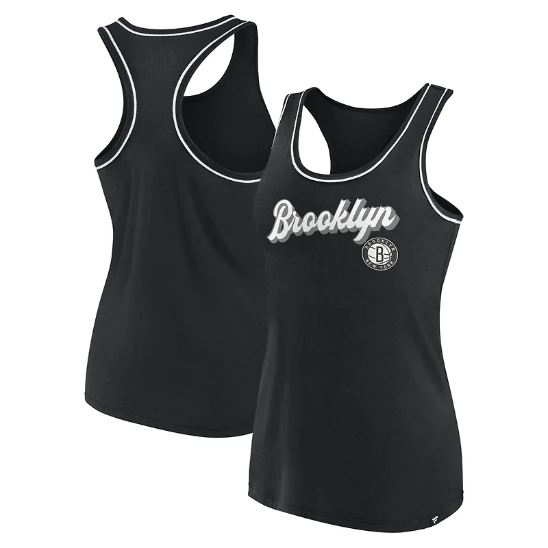 Fanatics Brooklyn Nets Wordmark Logo Racerback Tank Top